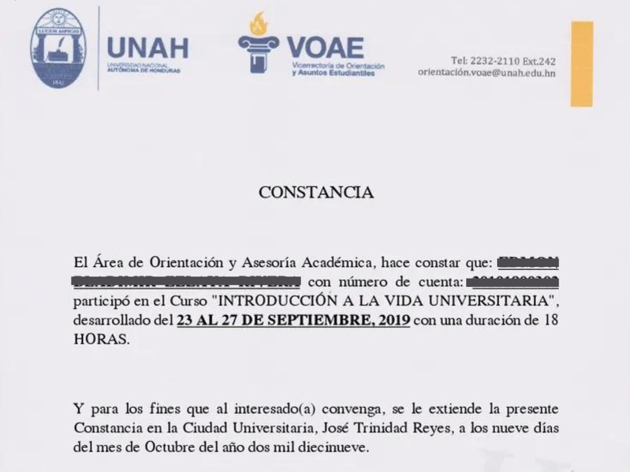 6. Diploma de<b> Introducción a la Vida Universitaria.</b>