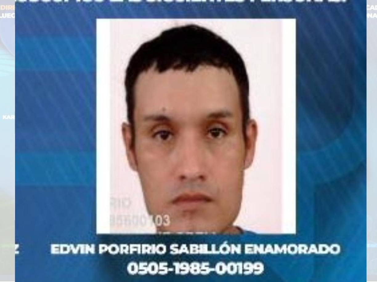 Edviun Porfirio Sabillón Enamorado de 39 años.