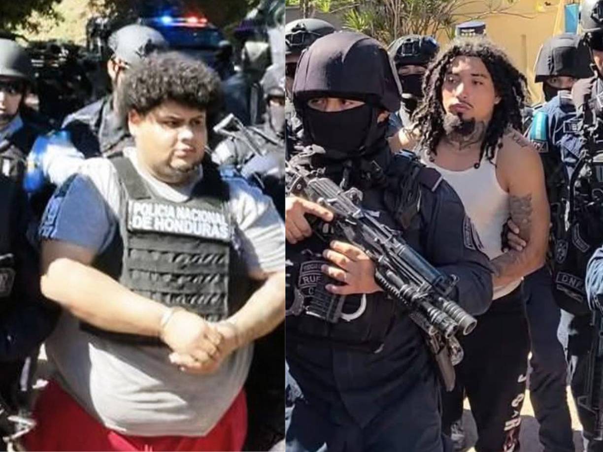 Elvis Abdiel Trujillo Guerra y Yeferson Eduardo Vallecillo, los dos hondureños detenidos por tener órdenes de extradición.