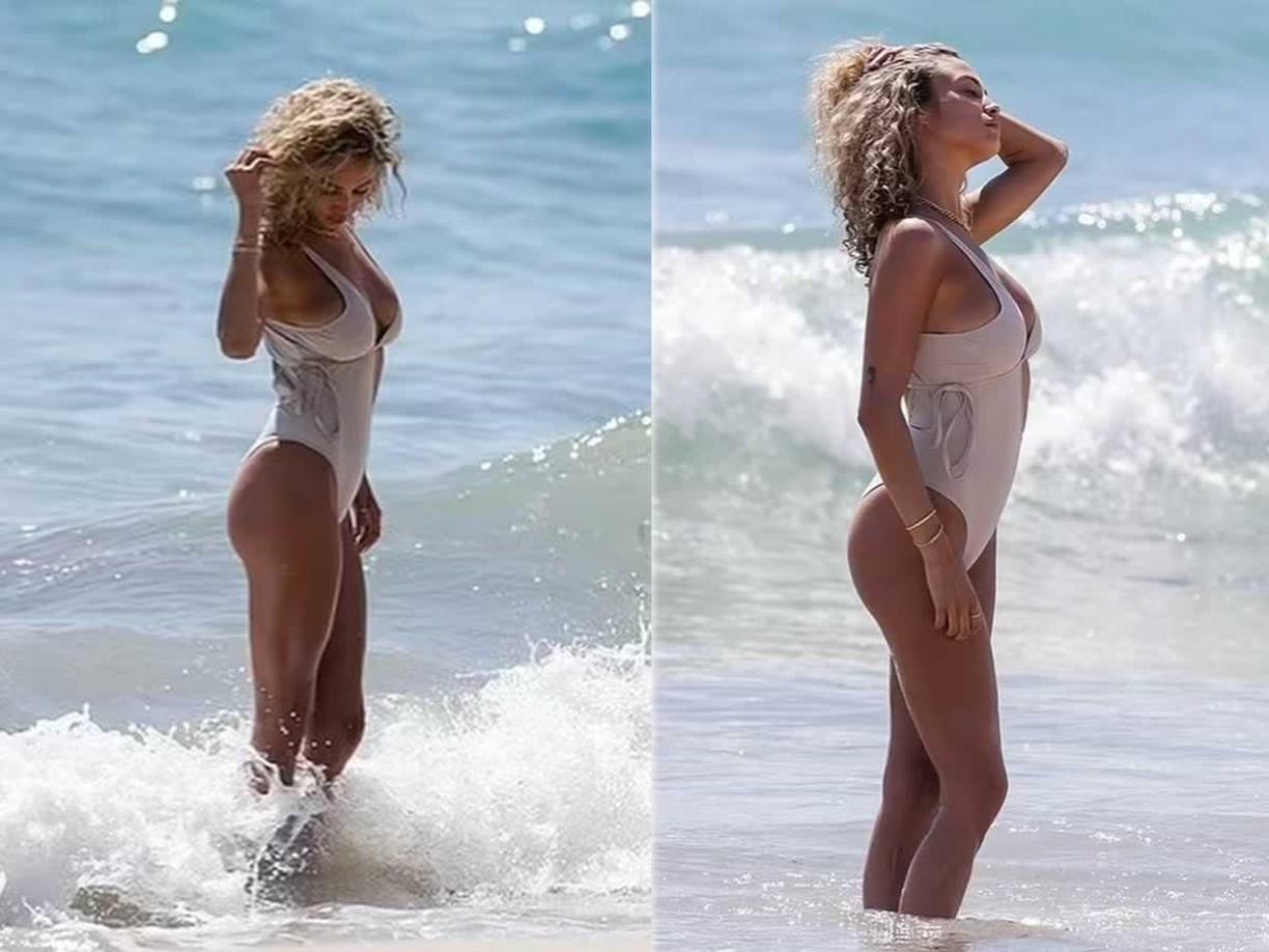 Así es Rose Bertram, la actual novia de Kylian Mbappé, según el diario británico The Sun.