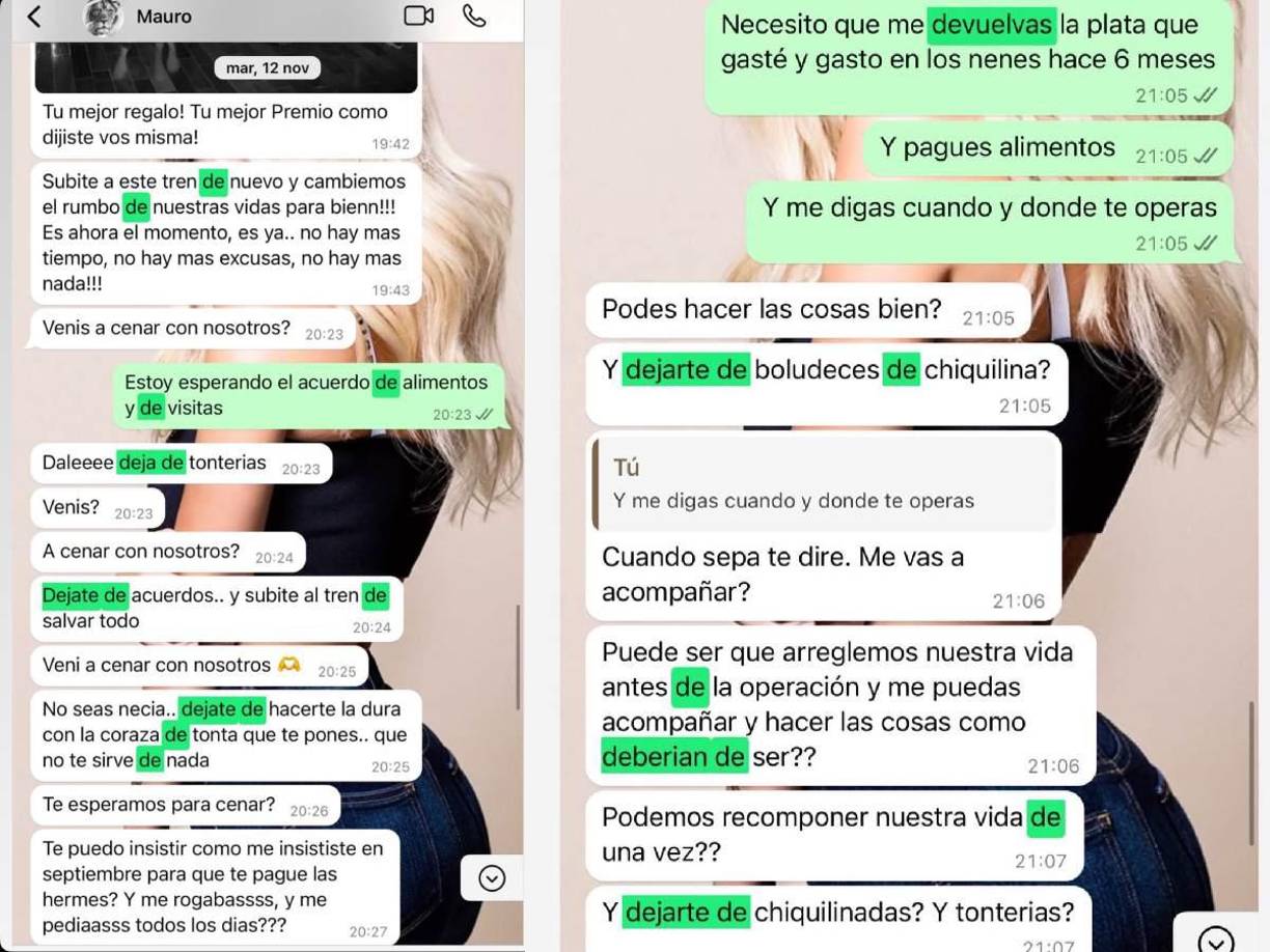 En dichos chats de hace un mes que compartió Nara, también se puede ver como el futbolista intenta “salvar” la relación: “Puede ser que arreglemos nuestra vida antes de la operación y me puedes acompañar”.