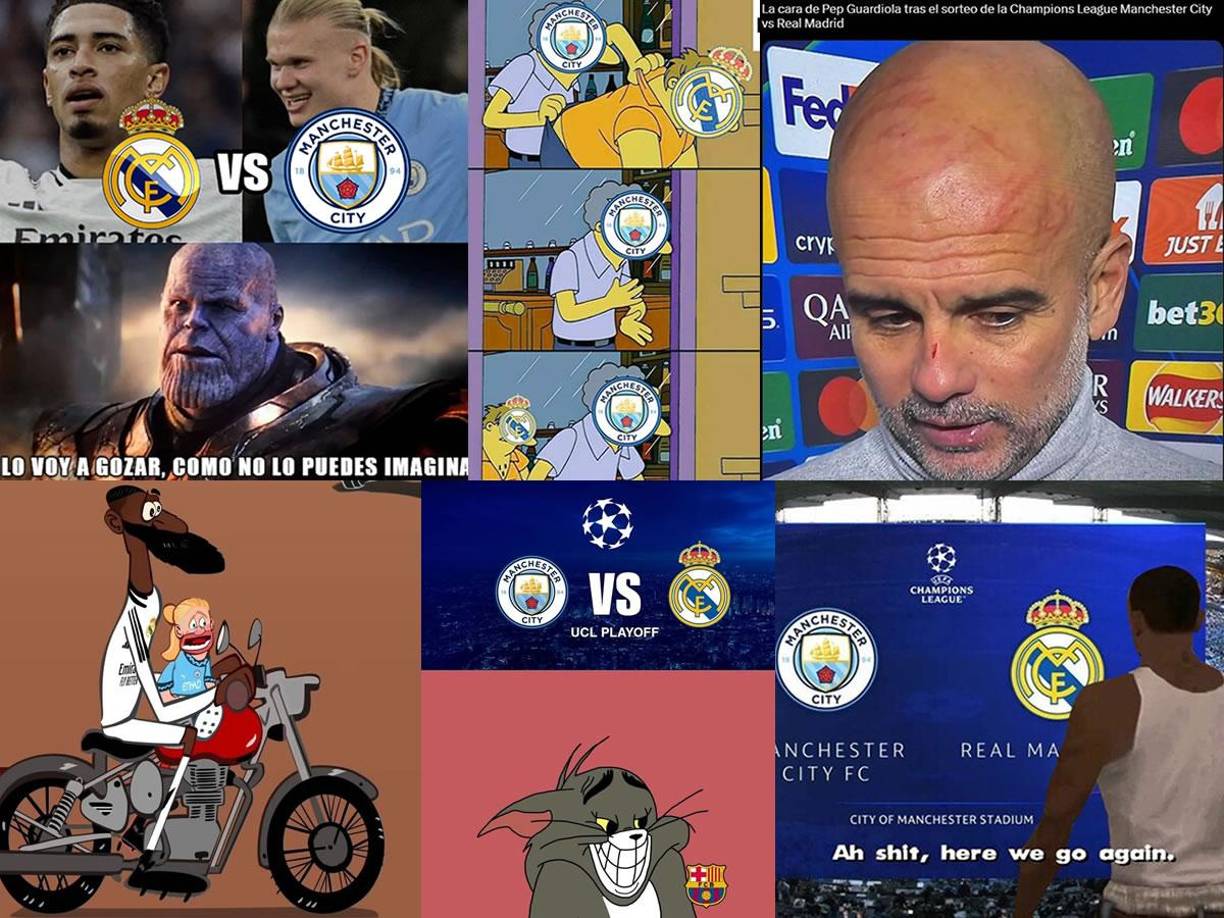 La fase de playoffs de la Champions League deparó un atractivo y emocionante Real Madrid vs Manchester City, por lo que las redes sociales explotaron. Estos son los divertidos memes tras el sorteo.