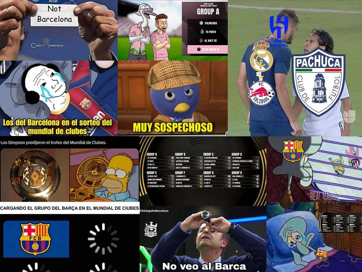 Los mejores memes que dejó el sorteo de los grupos del Mundial de Clubes 2025 con el Barcelona siendo el centro de las burlas por su ausencia en el torneo. Messi y equipos mexicanos también son protagonistas.