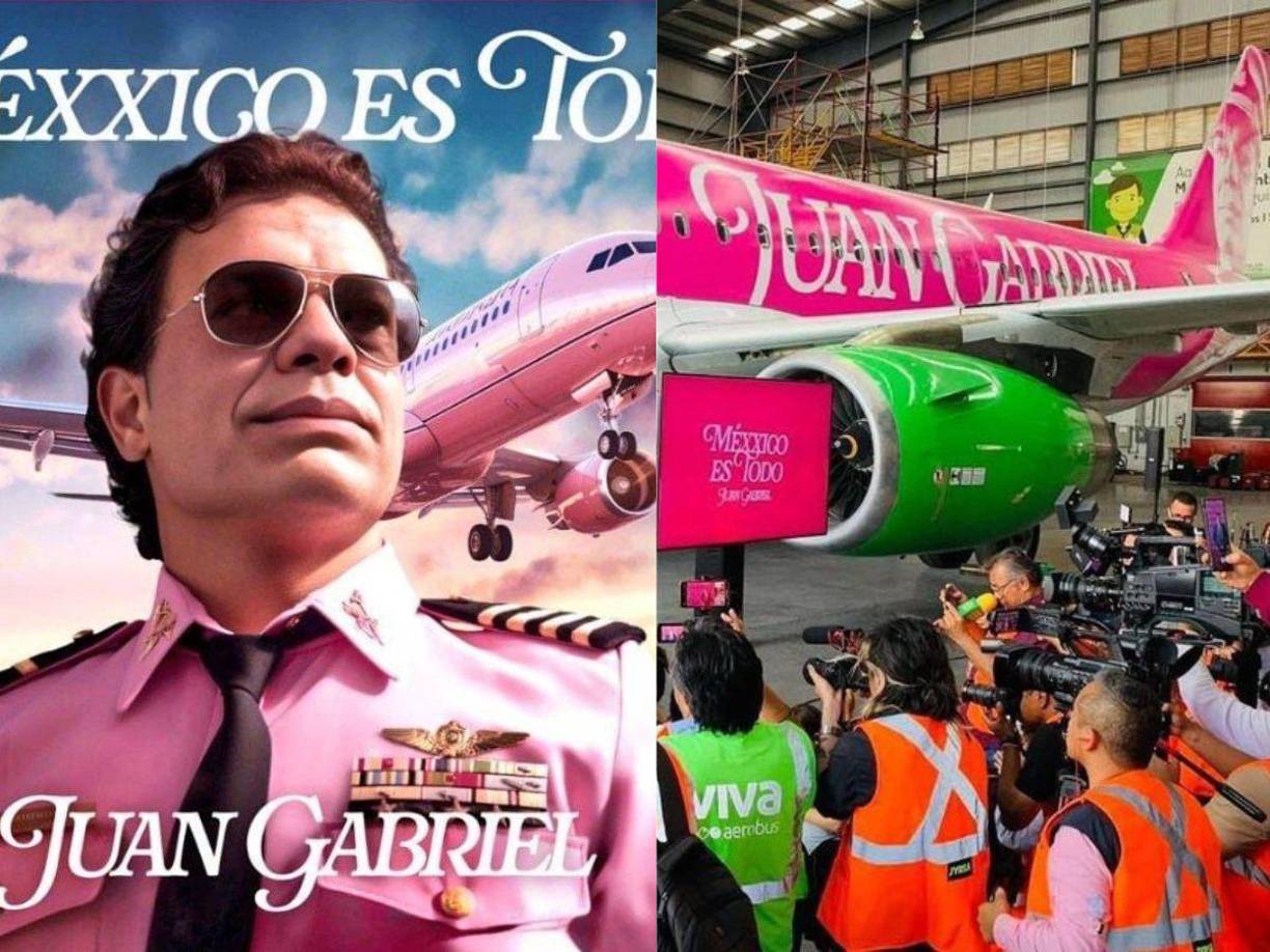 La empresa Viva Aerobus de México estrenó un nuevo avión con el nombre y rostro de la eterna estrella musical, Juan Gabriel, Aquí las razones.