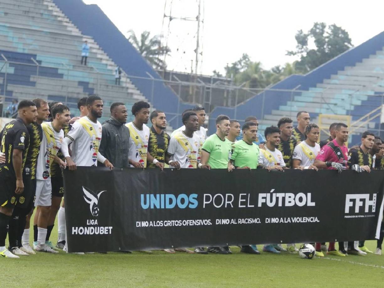 “Unidos por el fútbol”, fue el mensaje de ambas plantillas en la previa del juego de vuelta por el repechaje del torneo Apertura 2024.