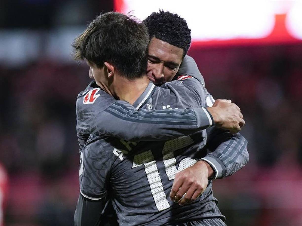 Así fue el festejo entre Arda Güler y Jude Bellingham que continuaba brillando en su partido con el Real Madrid ante el Girona.