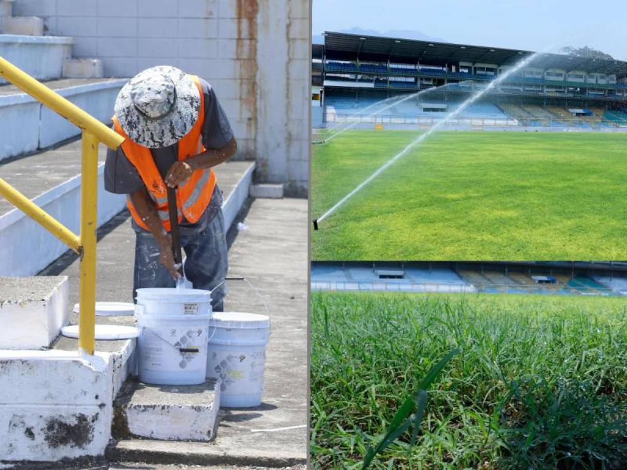 La nueva cancha del Estadio Morazán ya tiene fecha de entrega y este martes, Diario LA PRENSA se adentró en sus instalaciones para ver la actualidad del recinto.