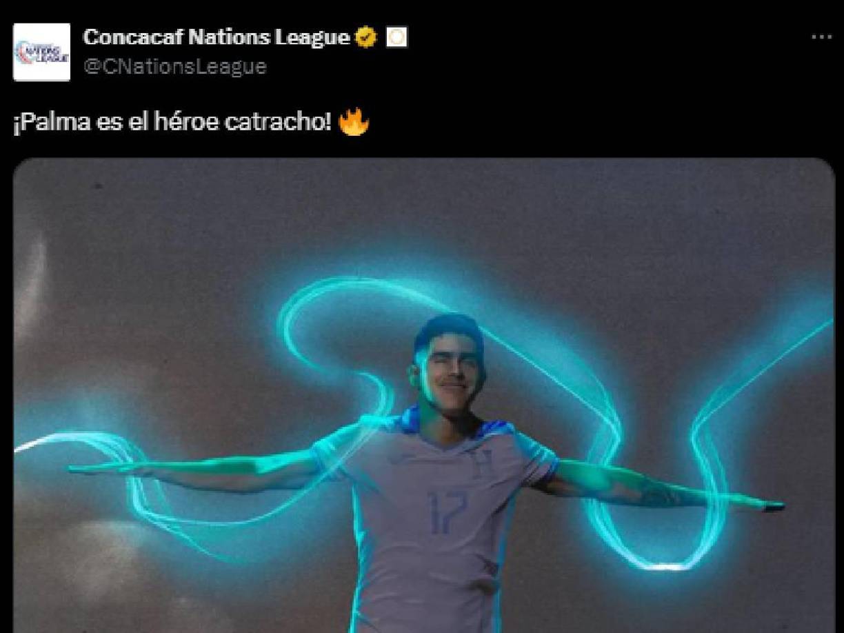 El mensaje de la Concacaf tras el triunfo de la H: “¡Palma es el héroe catracho!”