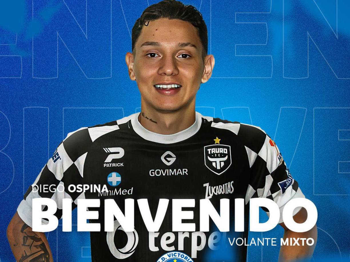 Victoria anunció la contratación del volante colombiano Diego Ospina, quien viene de convertirse en campeón con el Tauro de la primera división de Panamá.