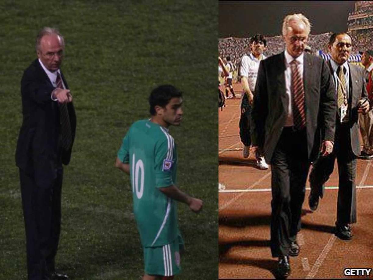 SEGUNDO TÉCNICO DESPEDIDO: Honduras ha echado a tres técnicos tras ganarle a México y el segundo fue el sueco Sven-Göran Eriksson, a quien despidieron luego de que Honduras los venciera 3-1 en la hexagonal final del eliminatoria rumbo a Brasil 2014.