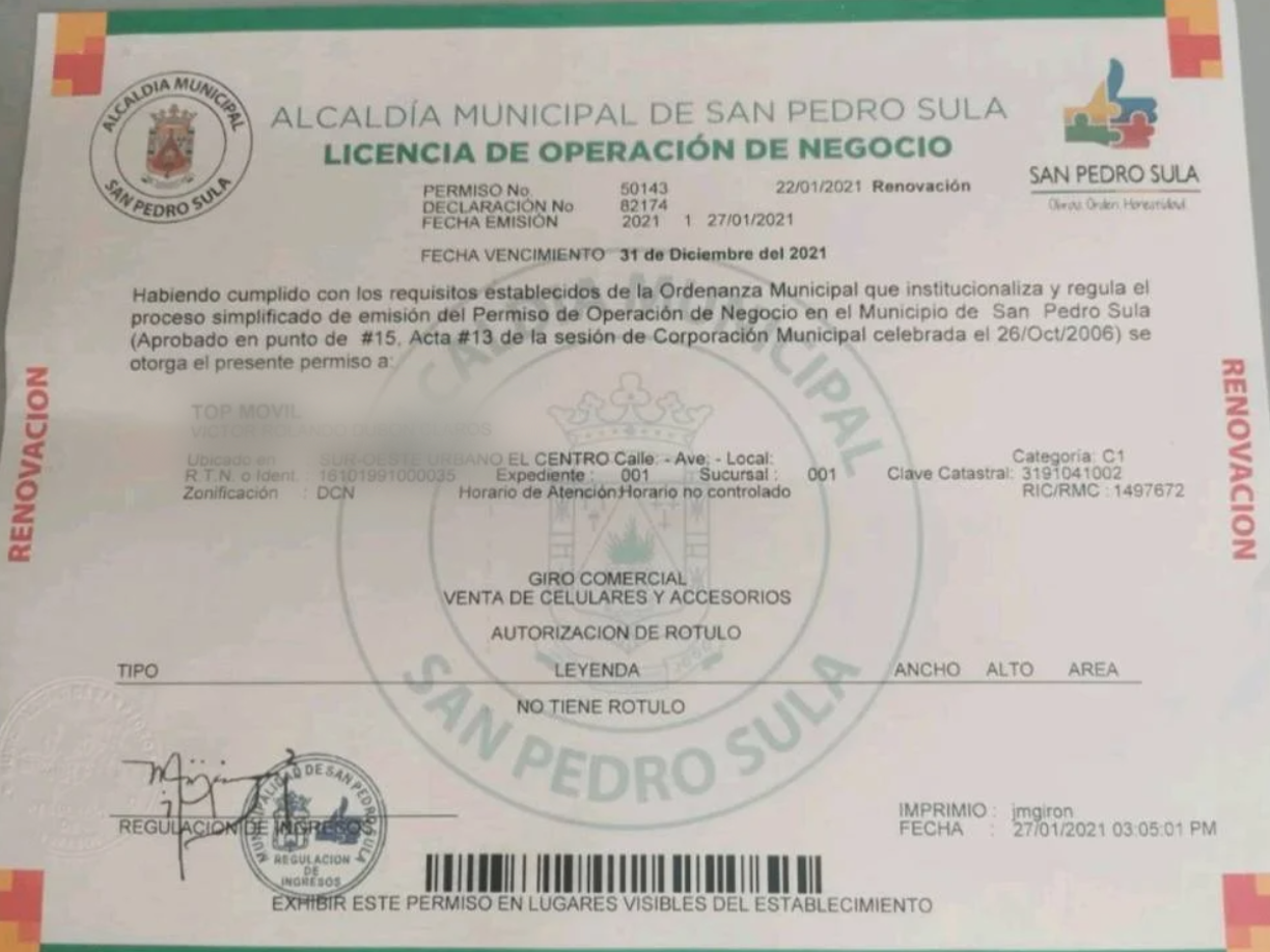 Existen dos tipos de permisos o licencias que las alcadías ofrecen: para vendedores ambulantes o estacionarios y para negocios.