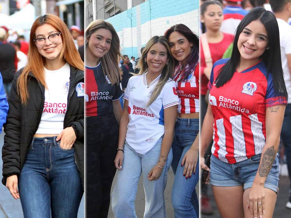 Ellas son las hermosas chicas que engalanan la Gran Final entre Olimpia y Motagua por el título del Torneo Apertura 2023 en el estadio Nacional Chelato Uclés.