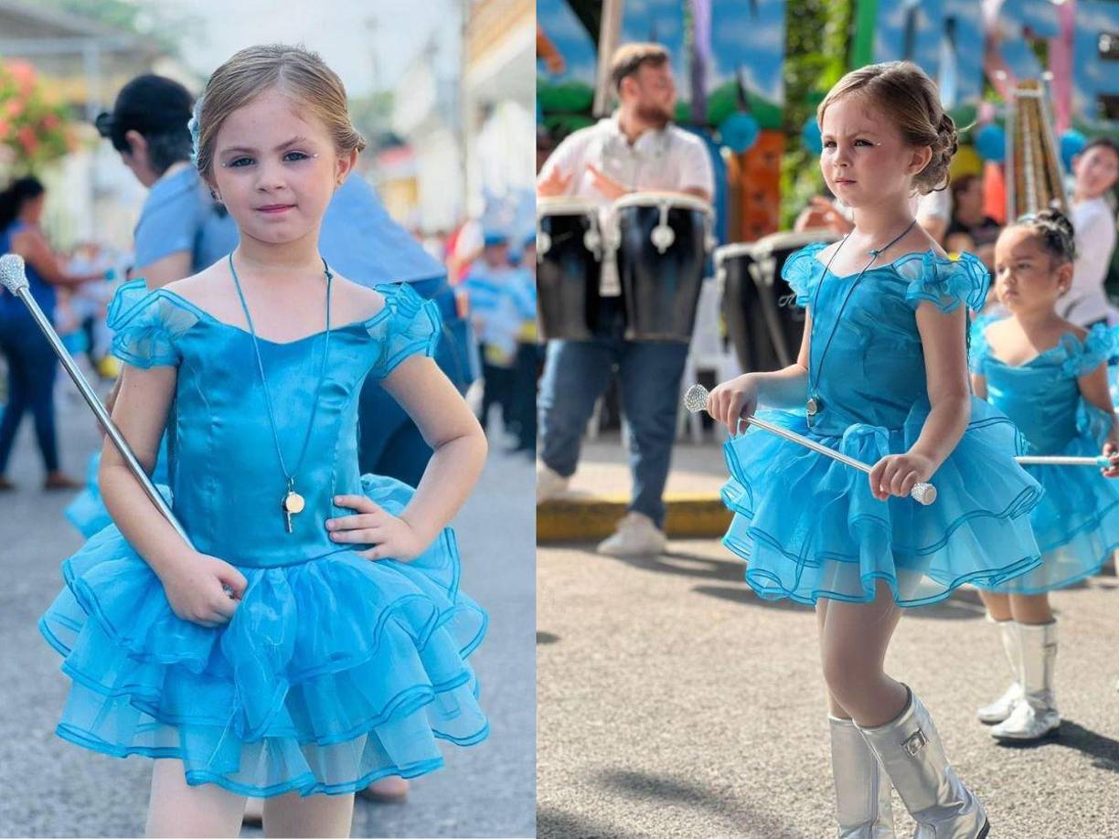 La encantadora Alana Victoria Sabillon Rivera, de apenas 5 años, deslumbró con su belleza al desfilar en el evento conmemorativo de los 203 años de independencia de Honduras.