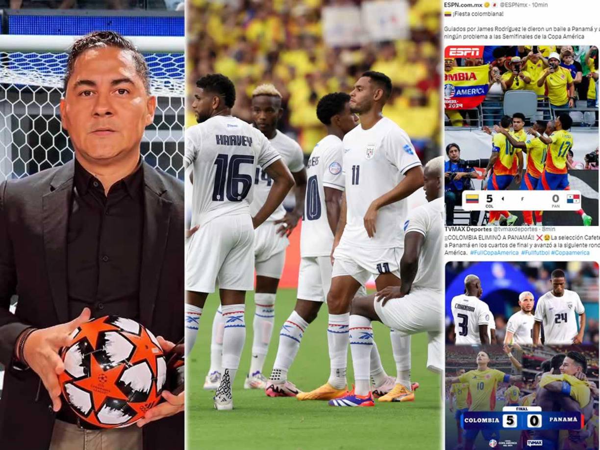 Así reacciona la prensa internacional y panameña tras la humillante goleada que le metió Colombia a Panamá en cuartos de final de la Copa América 2024. ‘Chepe Bomba’ estalla contra el arbitraje, periodista hondureño los pone en su lugar y ¿qué dijo Faitelson?