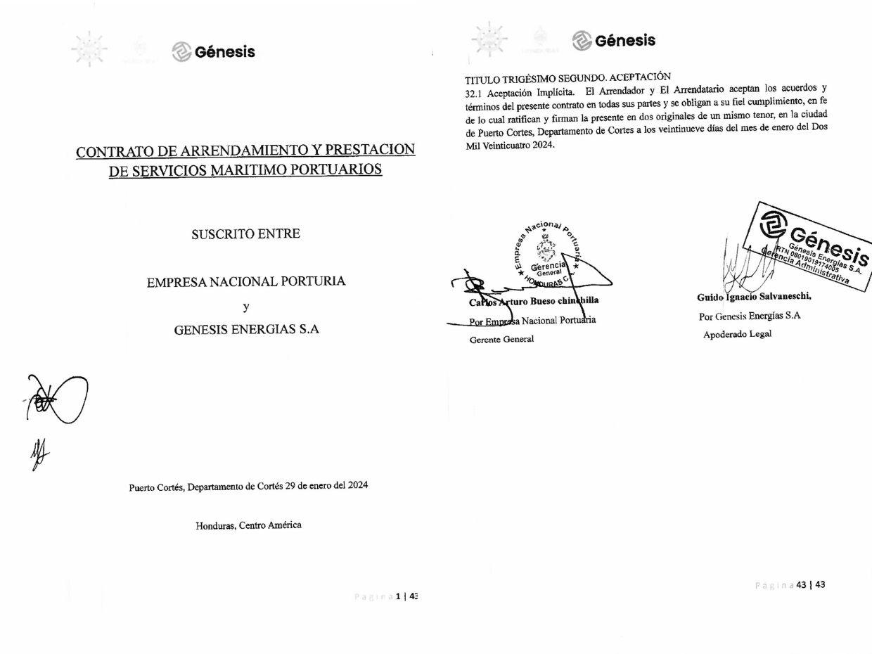 $!El contrato fue firmado por el gerente de la ENP, Carlos Arturo Bueso.
