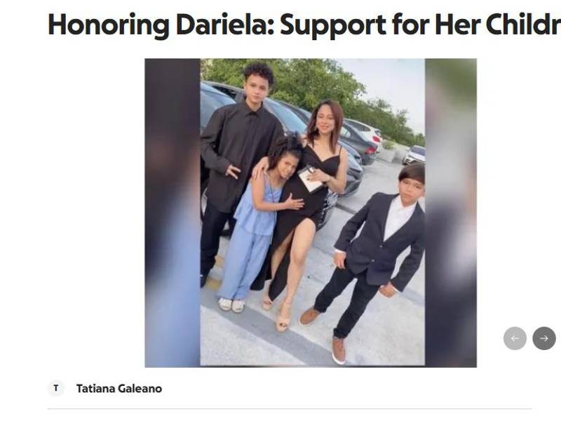 Campaña en GoFundMe para Dariela Galeano.