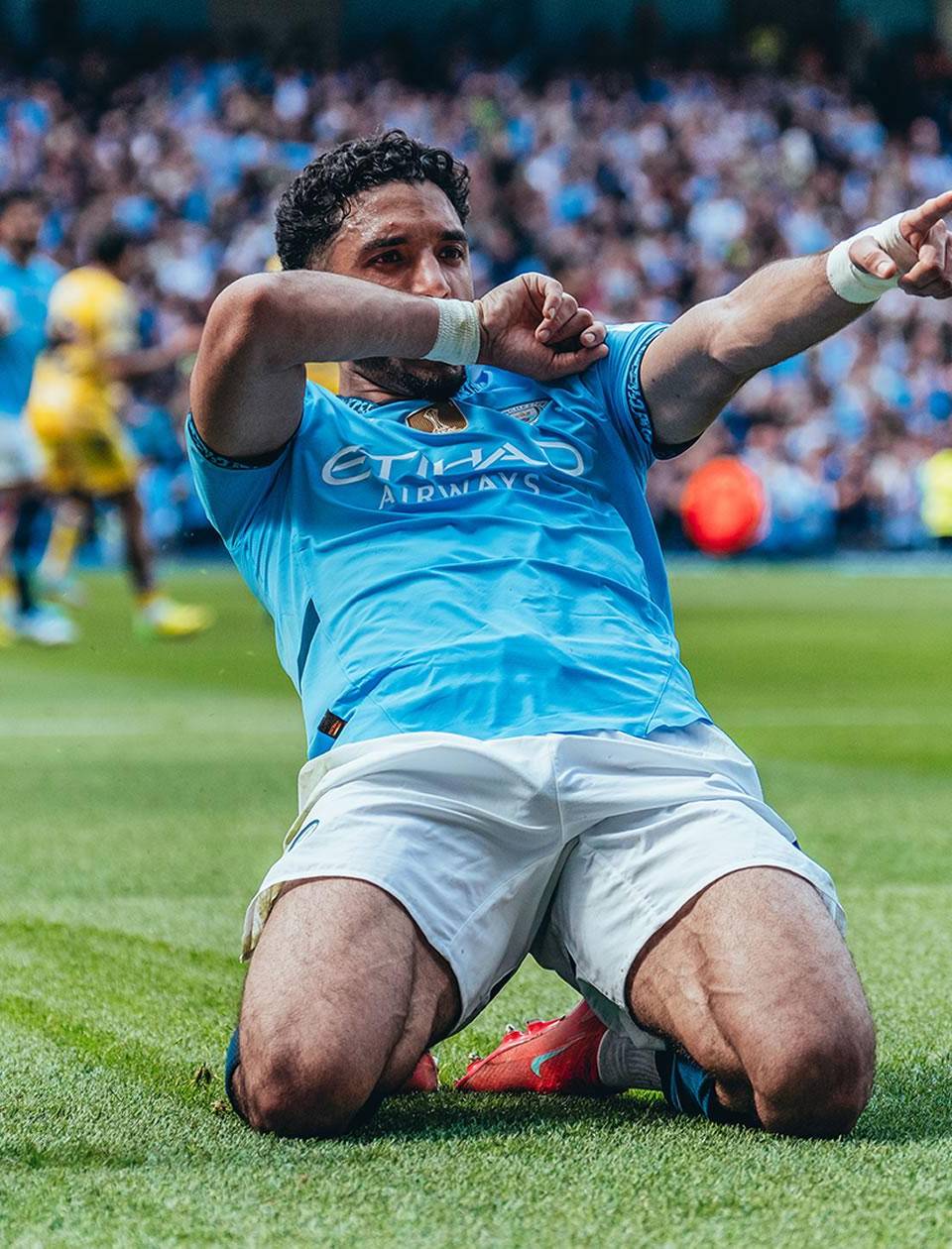 Omar Marmoush anotó el gol del empate del Manchester City.