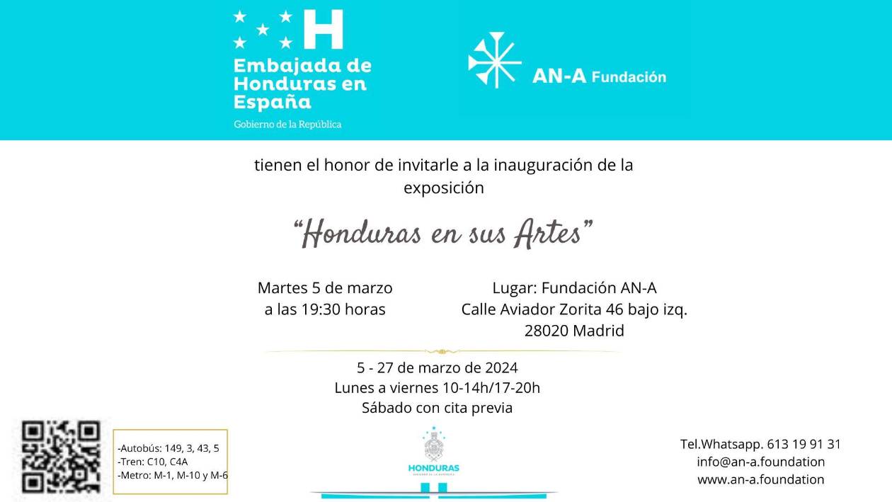 Artistas hondureños mostrarán sus creaciones en Madrid, España
