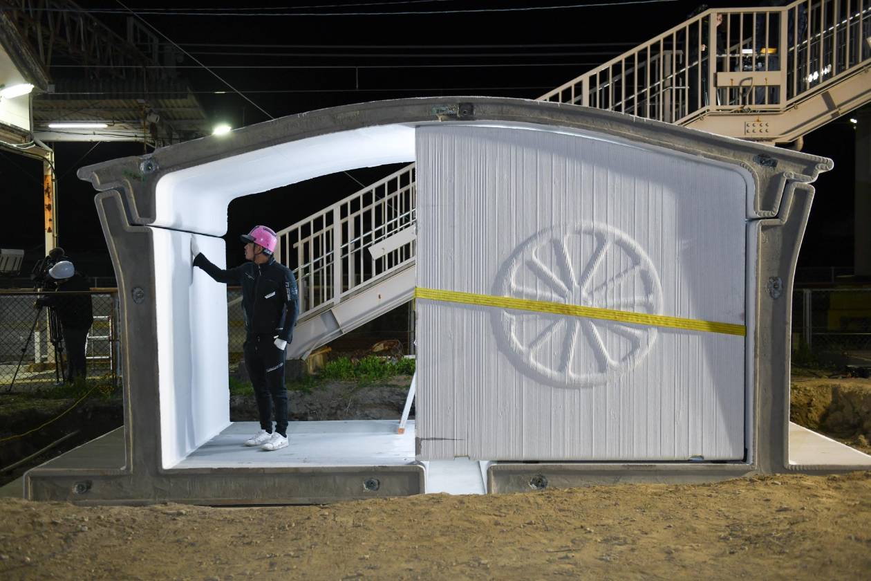 Japón imprime una estación de tren en 3D en solo 6 horas
