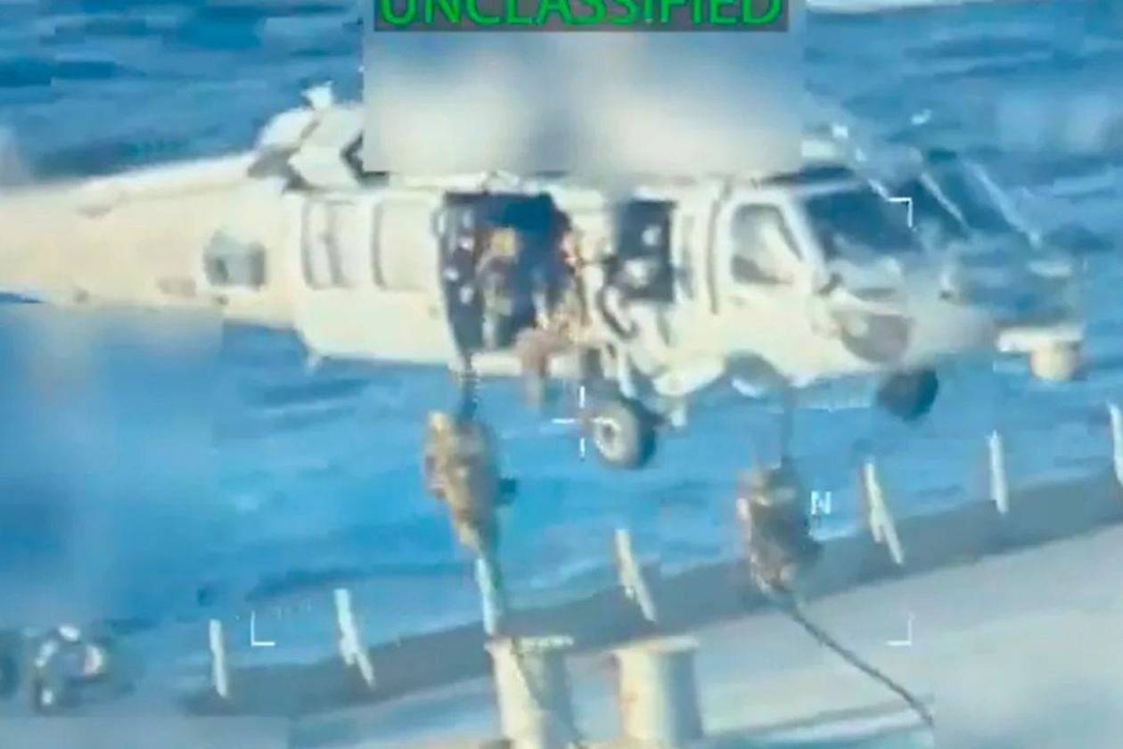 EEUU revelas las imágenes del operativo de incautación de un petrolero en costas de Venezuela