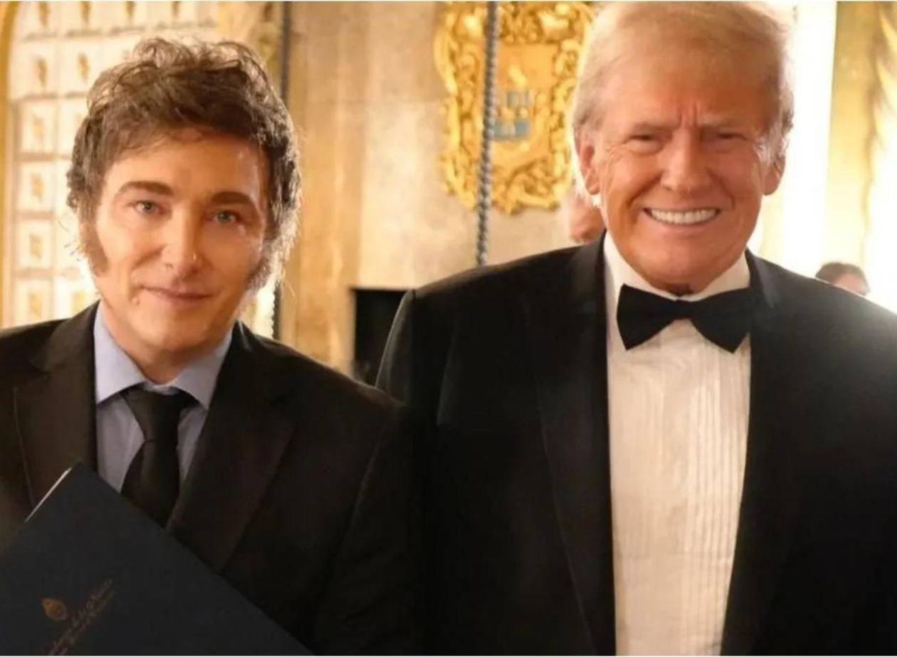 Trump comparte en redes una imagen de Milei, en medio de la polémica por la criptomoneda