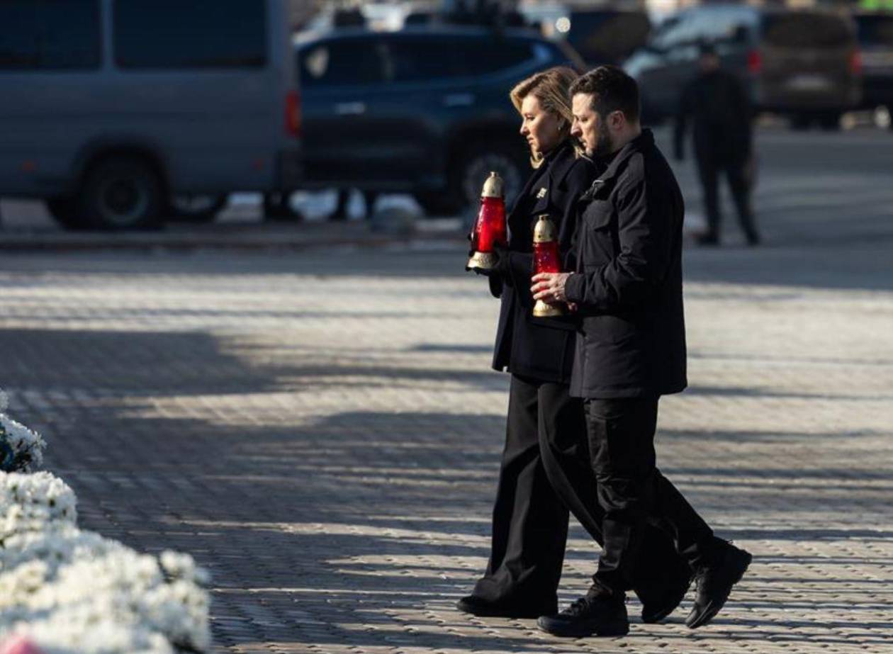 Ucrania conmemora tres años de la invasión rusa