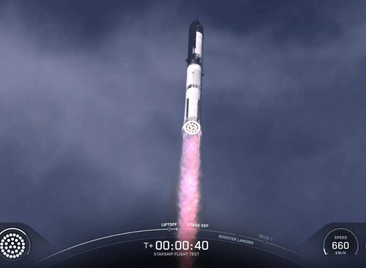 El megacohete Starship llega a la órbita terrestre pero explota