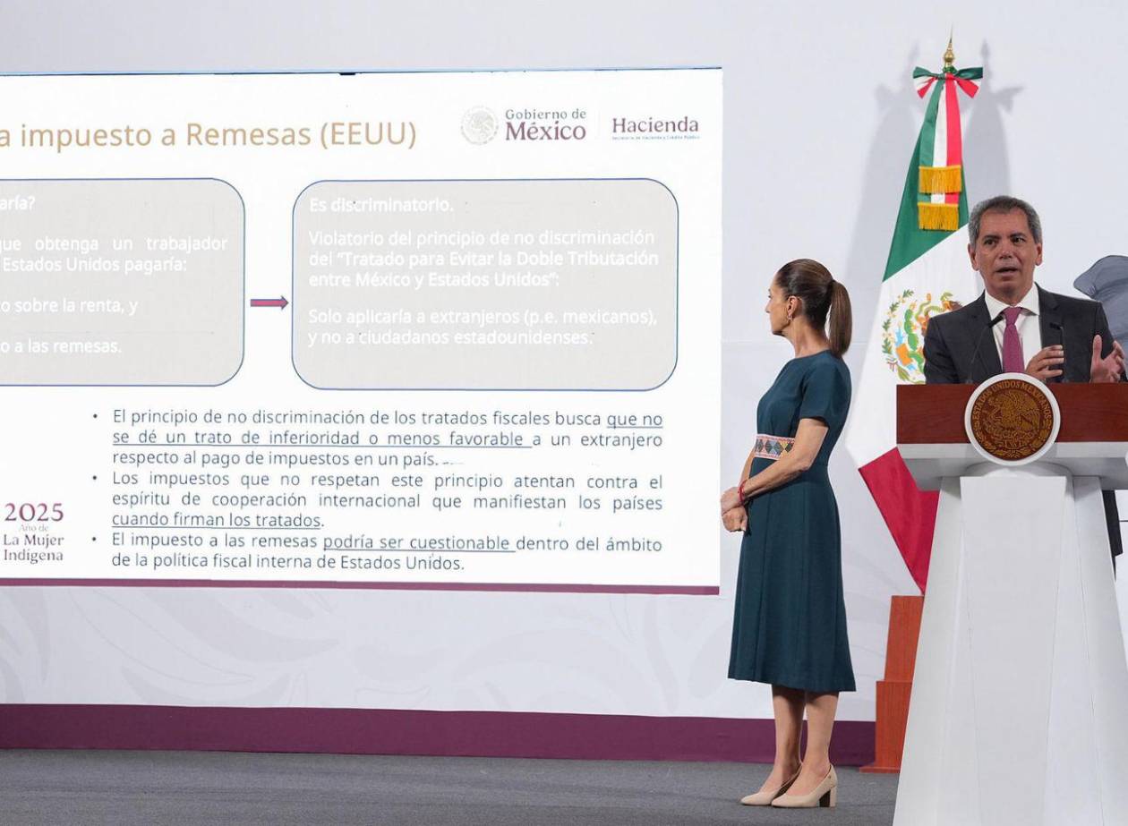 Sheinbaum anuncia posibles movilizaciones contra impuesto a remesas de EEUU