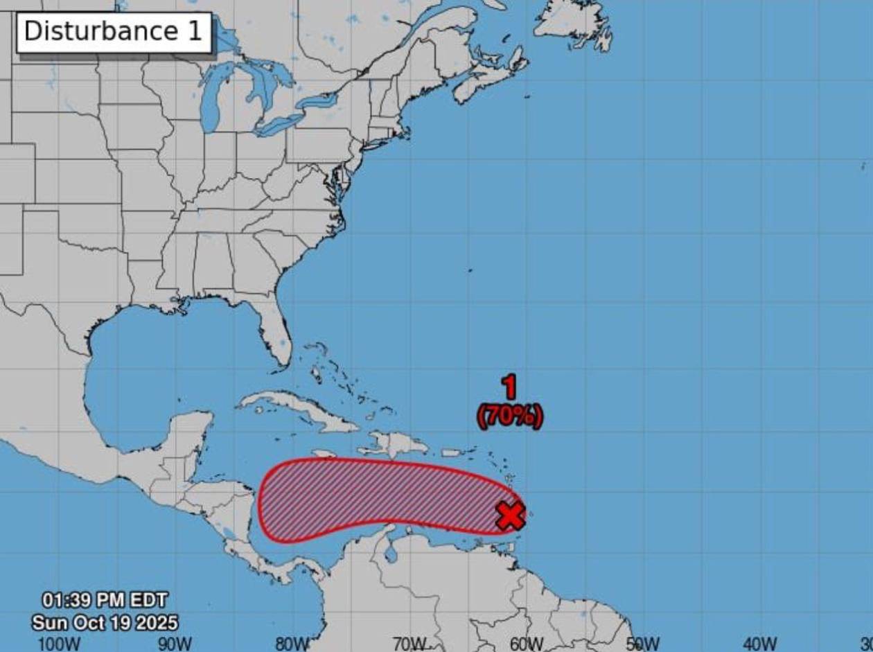 Vigilan onda tropical con 70% de probabilidad de convertirse en ciclón