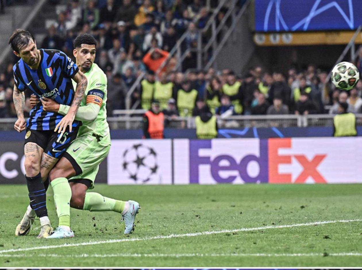 El pecado de Araújo en gol de Inter que apagó la fiesta de Barcelona