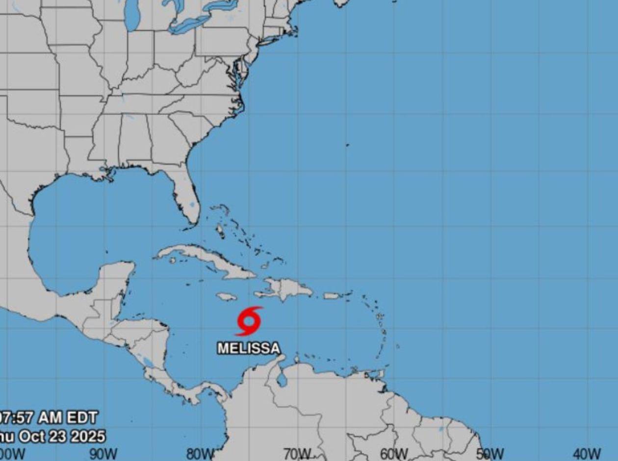 NHC prevé que tormenta Melissa se convierta en huracán el viernes