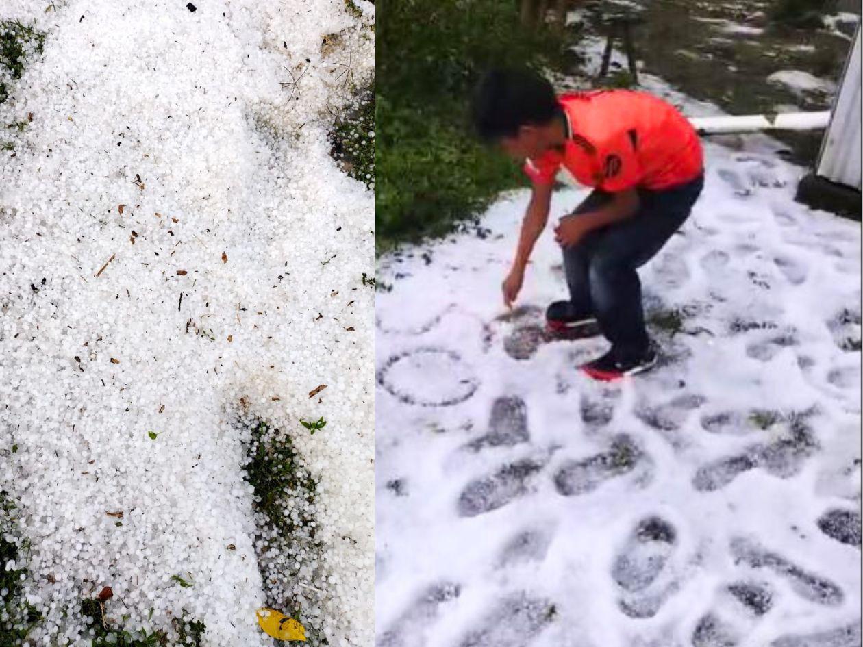 Videos: granizada sorprende a pobladores en Intibucá y daña cultivos