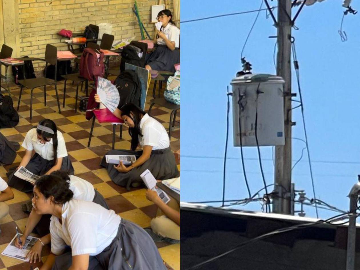 Estudiantes del JTR reciben clases en el suelo tras explosión de transformador eléctrico