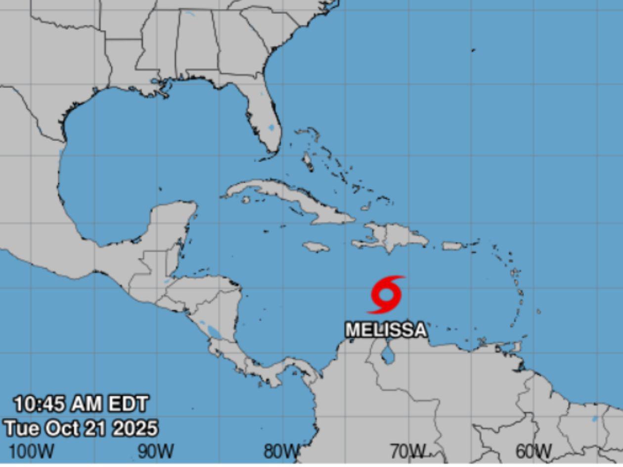 Su movimiento general hacia el oeste podría llevarla en dirección a la región occidental del Caribe durante el fin de semana (24–26 de octubre).