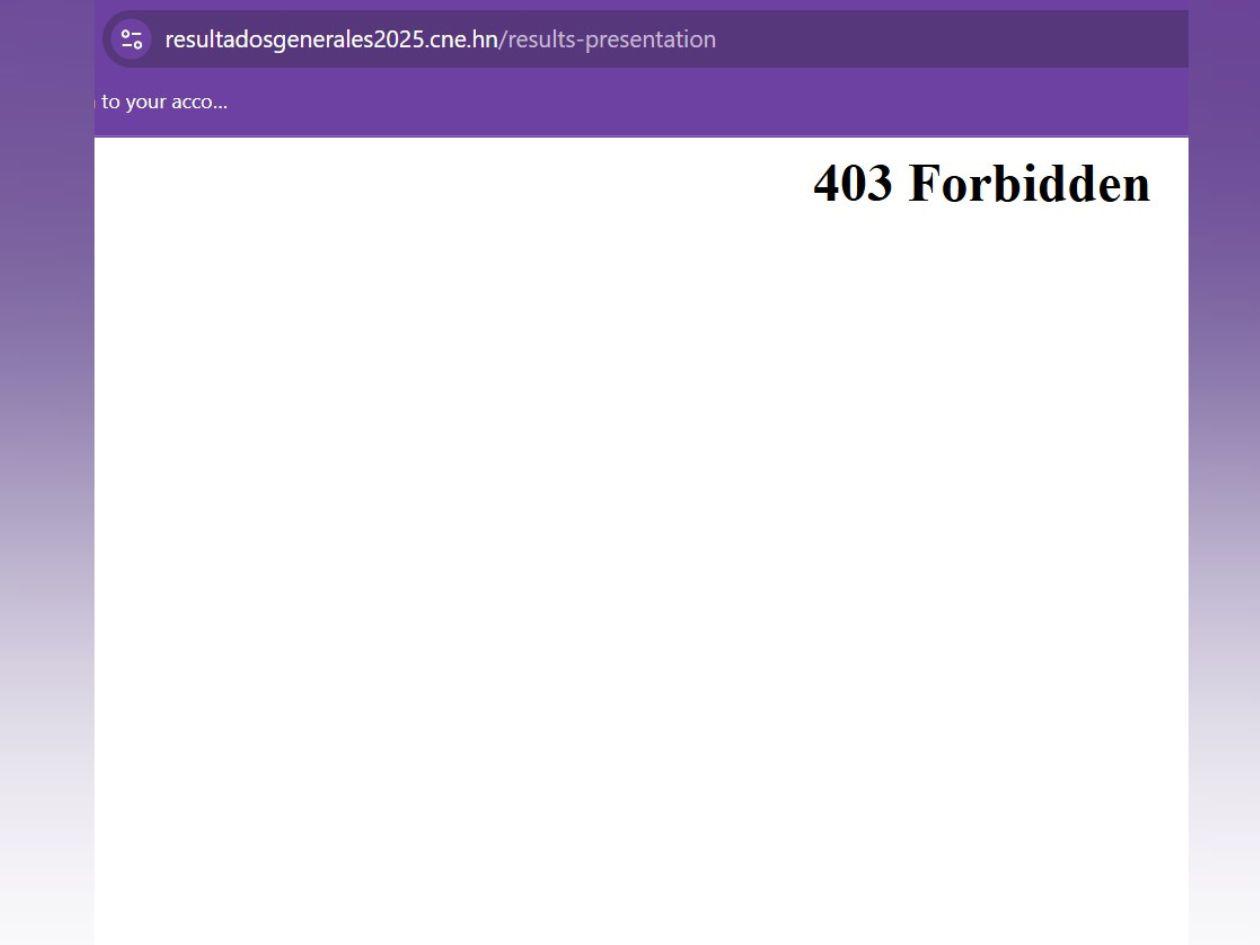 Cae sitio de resultados electorales del CNE en plena expectativa por ajustada competencia presidencial