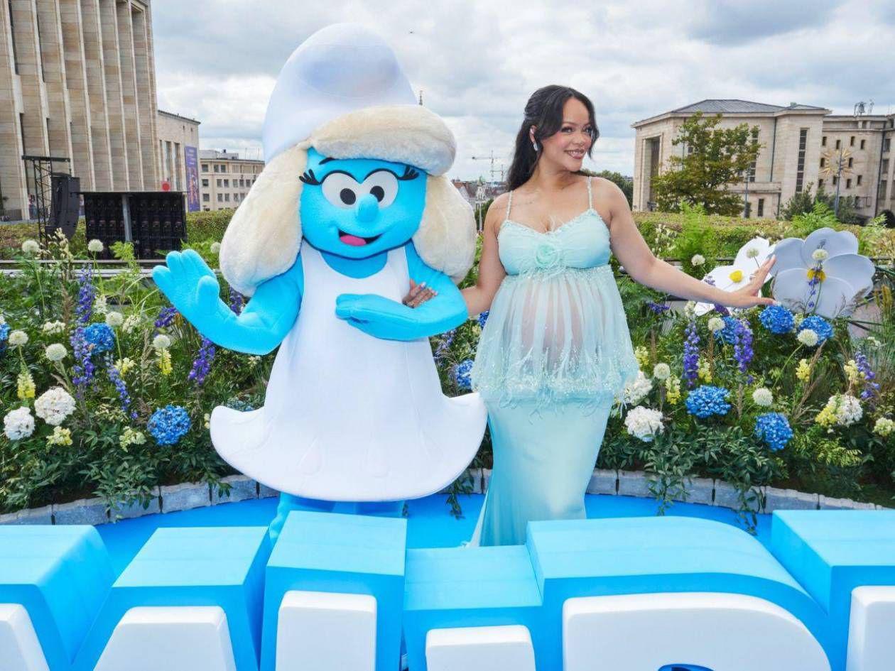 Rihanna, protagonista del preestreno mundial de Los Pitufos en Bruselas
