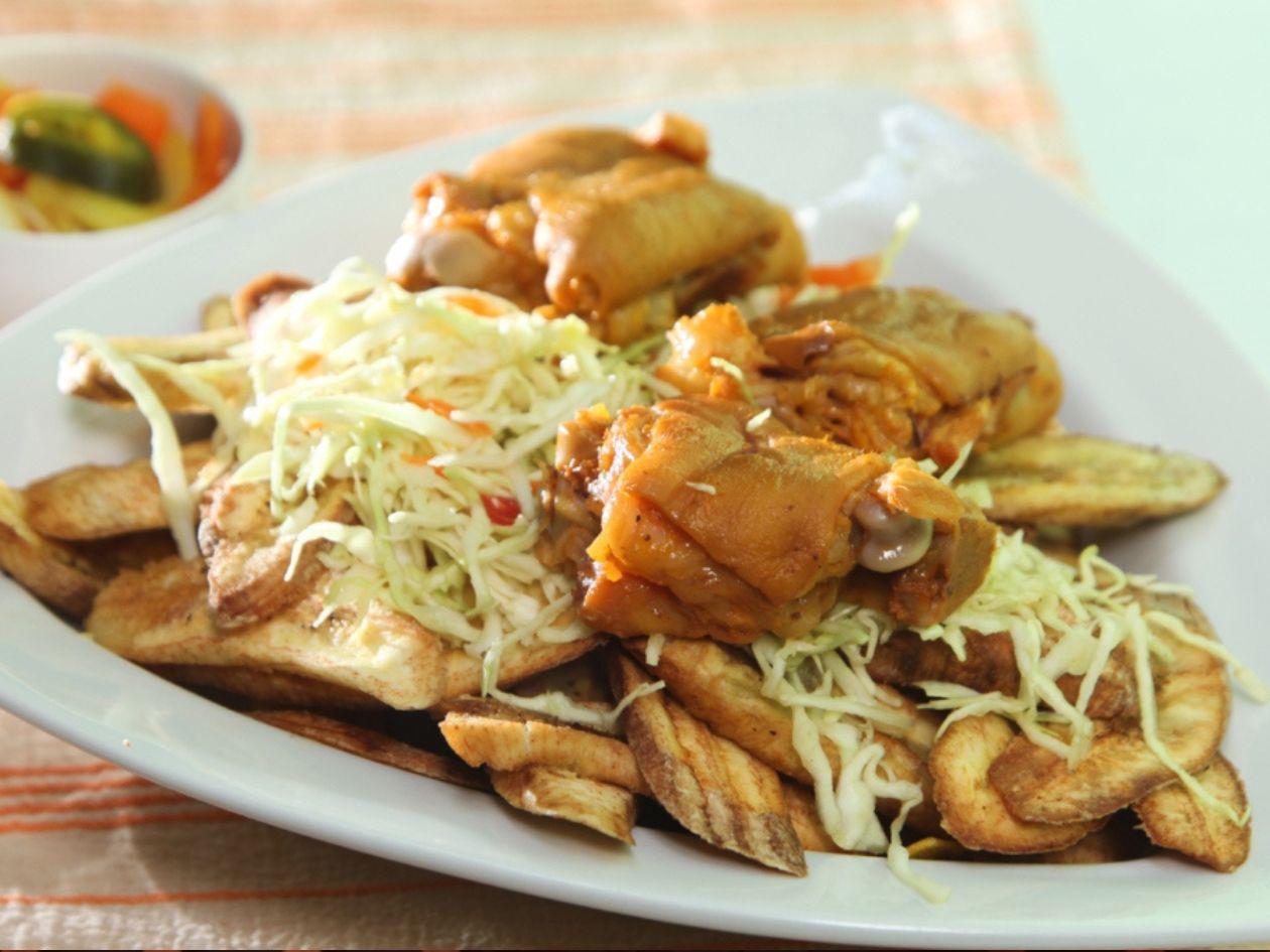 Tajadas con patitas de chancho