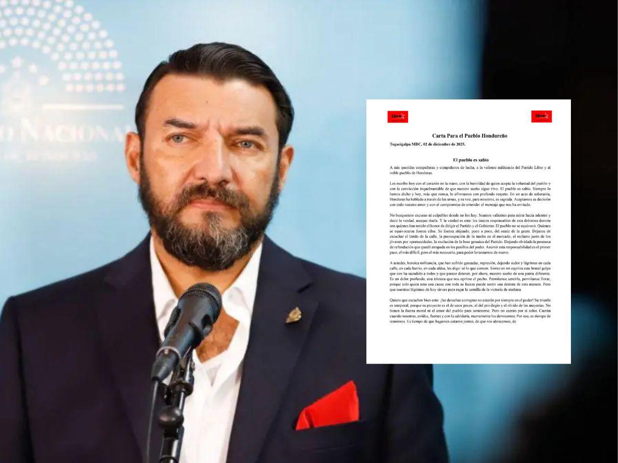 Rasel Tomé: “El pueblo es sabio” y la derrota debe asumirse desde la dirigencia de Libre