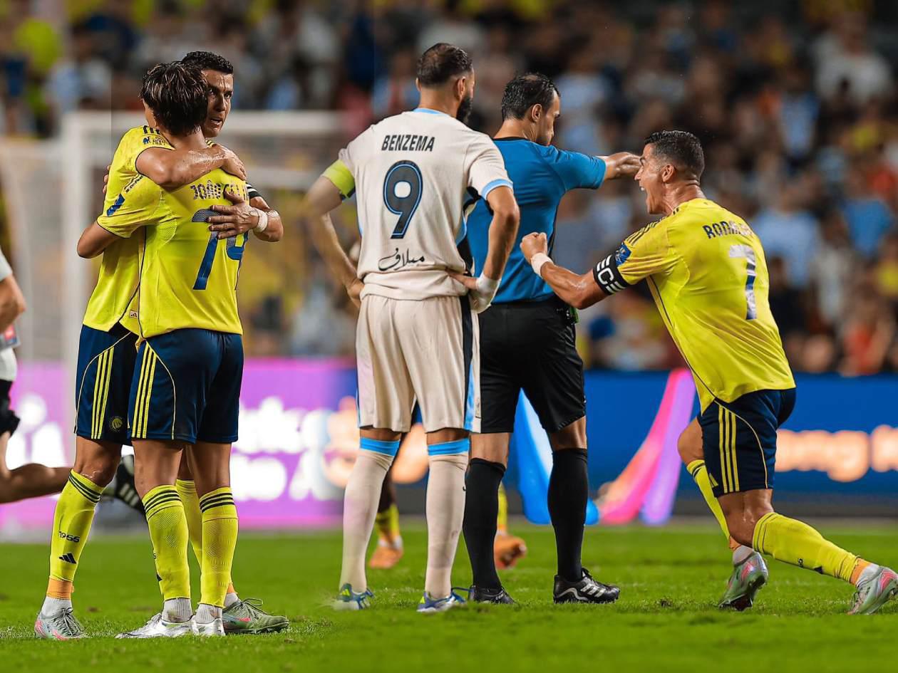Cristiano asistió a Joao: eliminan a Benzema y avanzan a final de Supercopa de Arabia