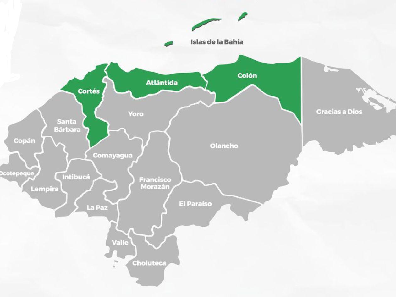 En alerta verde Islas de la Bahía, Cortés, Colón y Atlántida por lluvias y alto oleaje