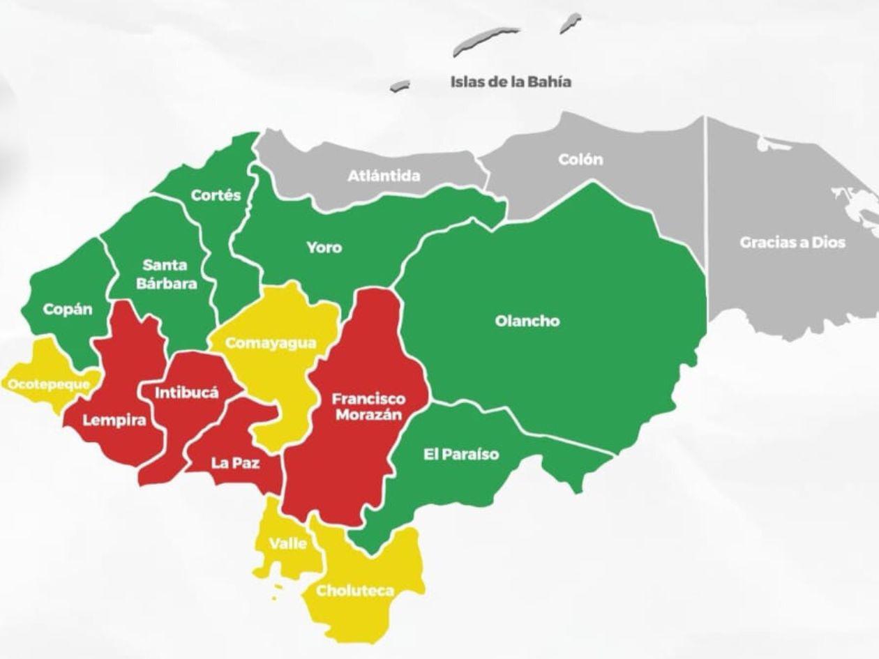 Declaran alerta roja en cuatro departamentos de Honduras por fuertes lluvias