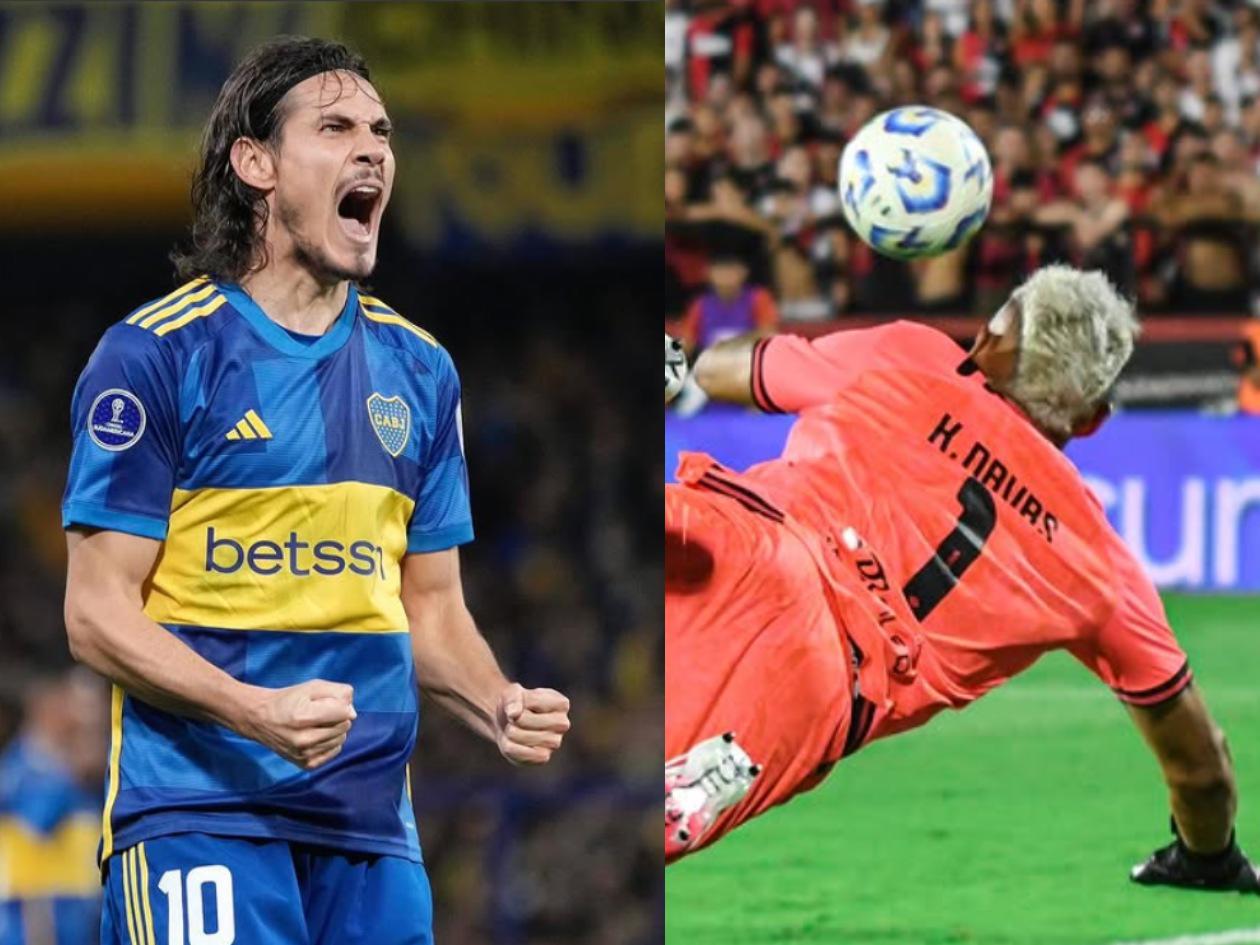 Cavani falla penal ante Keylor Navas en derrota de Boca ante  Newell’s