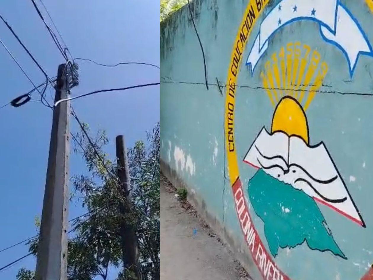 Indignación por corte de energía en escuela Carlos Alberto Rivera Ramos