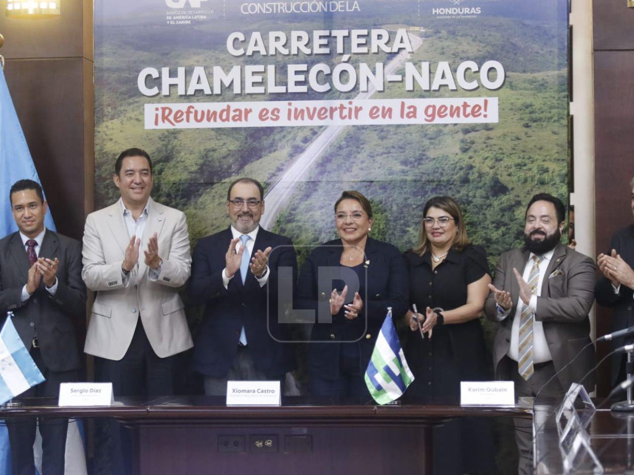 Presidenta Castro firma financiamiento para construcción de bulevar entre Naco y Chamelecón
