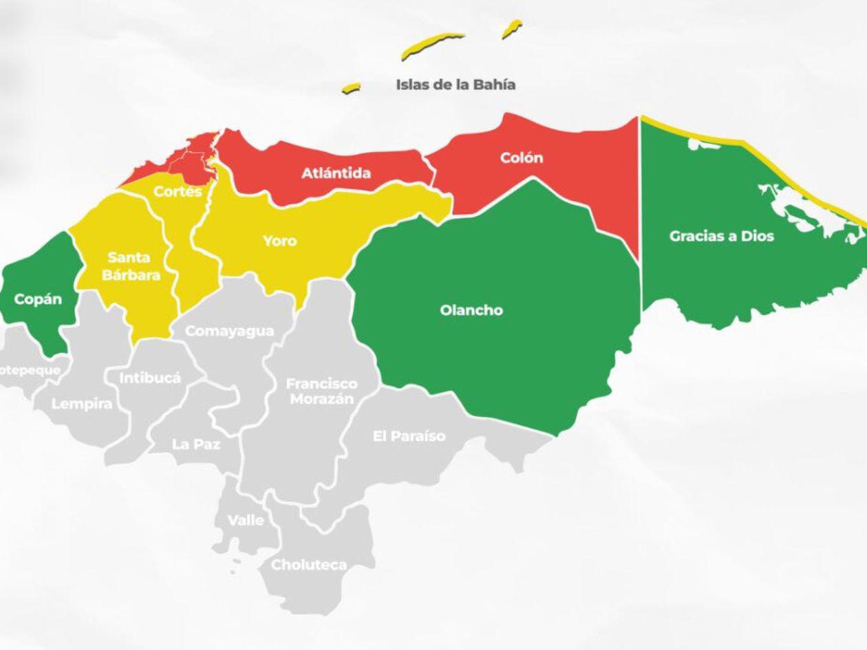 Declaran alerta roja en dos departamentos de Honduras por vaguada
