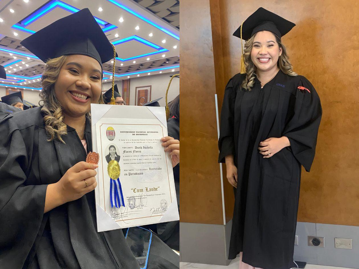 ¡Felicidades, Aneth Flores, por obtener su título como licenciada en Periodismo!