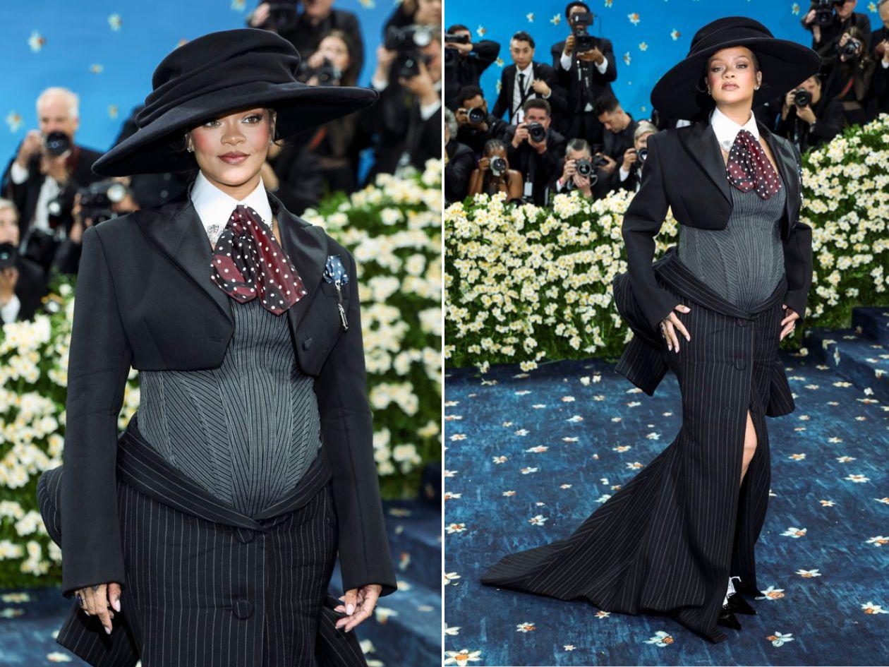 Rihanna revela sorpresivamente su tercer embarazo en la Met Gala