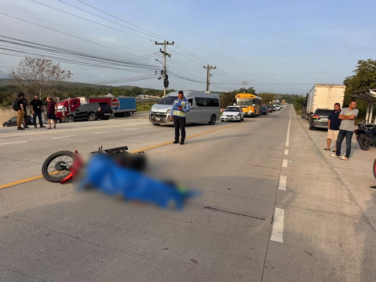 Muere joven motociclista en accidente en Naco, Quimistán