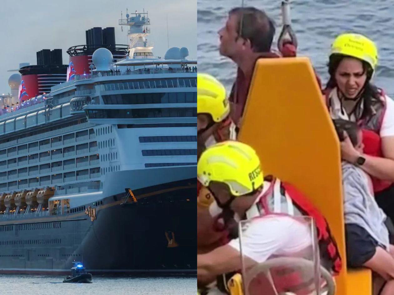 De película: padre salta desde un crucero para rescatar a su hija que había caído al mar