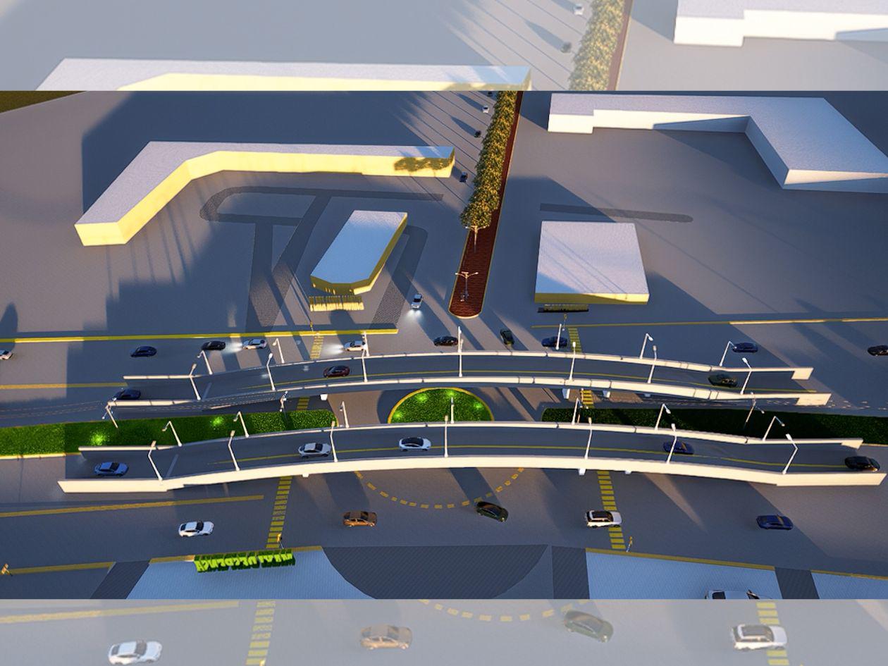 Carlos Miranda y su corporación se proponen la ejecución de seis macroproyectos. Este paso a desnivel es uno de los proyectados.